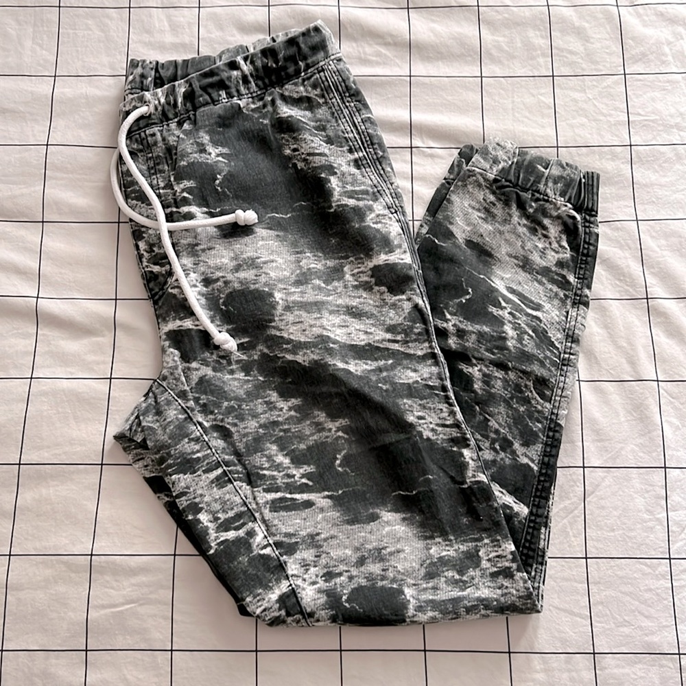 Grey & White Marble Joggers